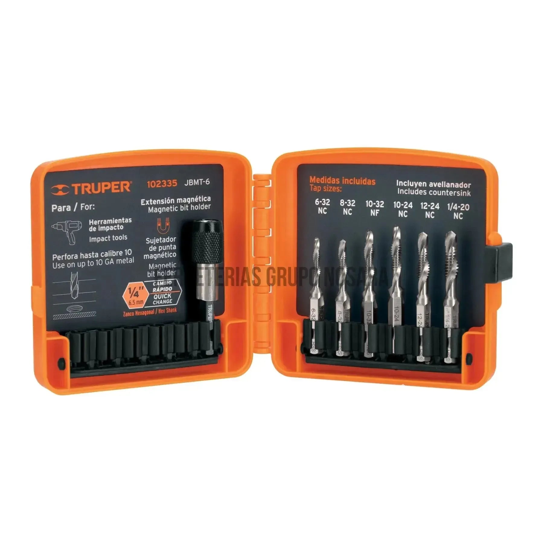 TRUPER JGO 6 BROCAS HSS STEEL 102335-