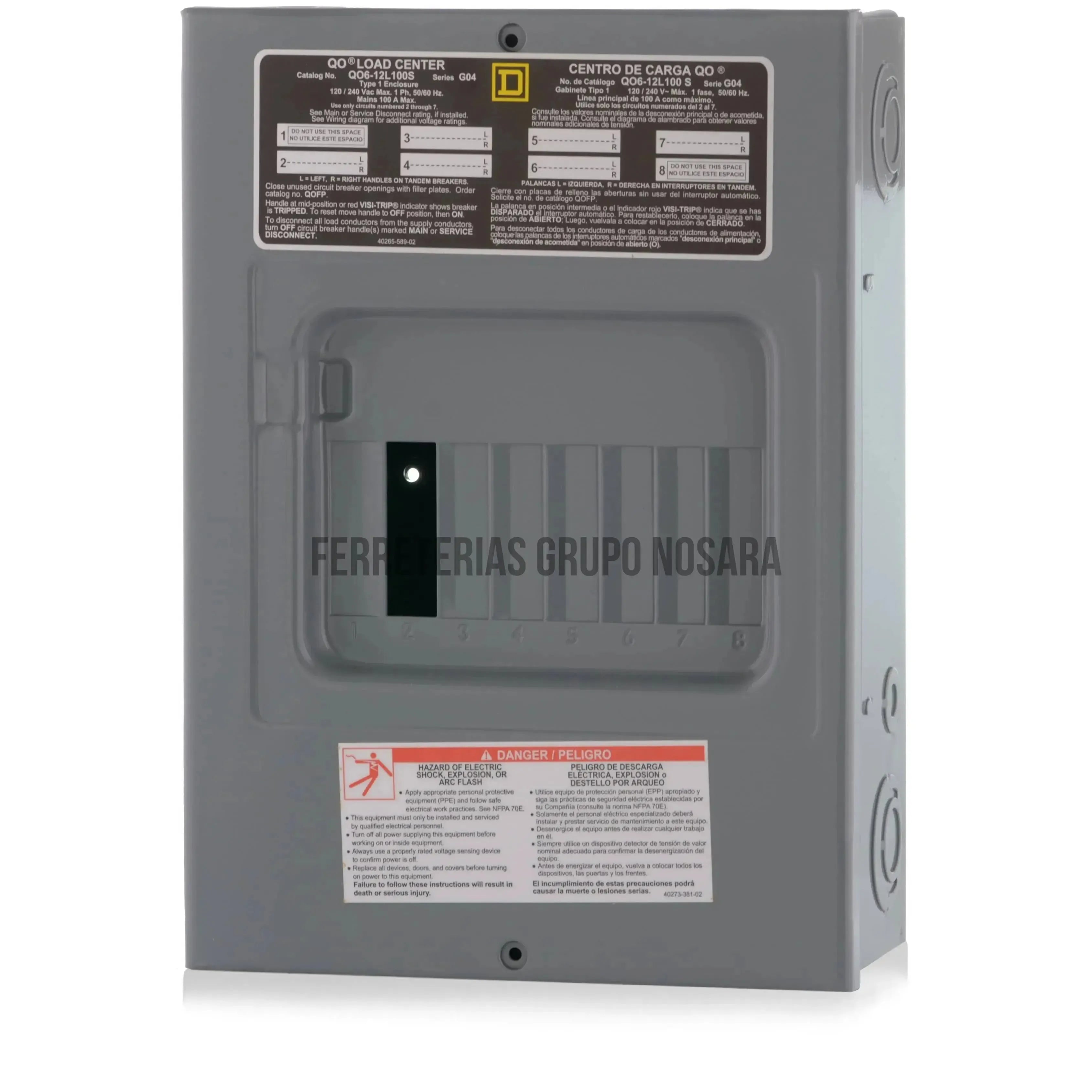 CENTRO CARGA SQUARE D 6S QO612L100S-MN006397-785901785576