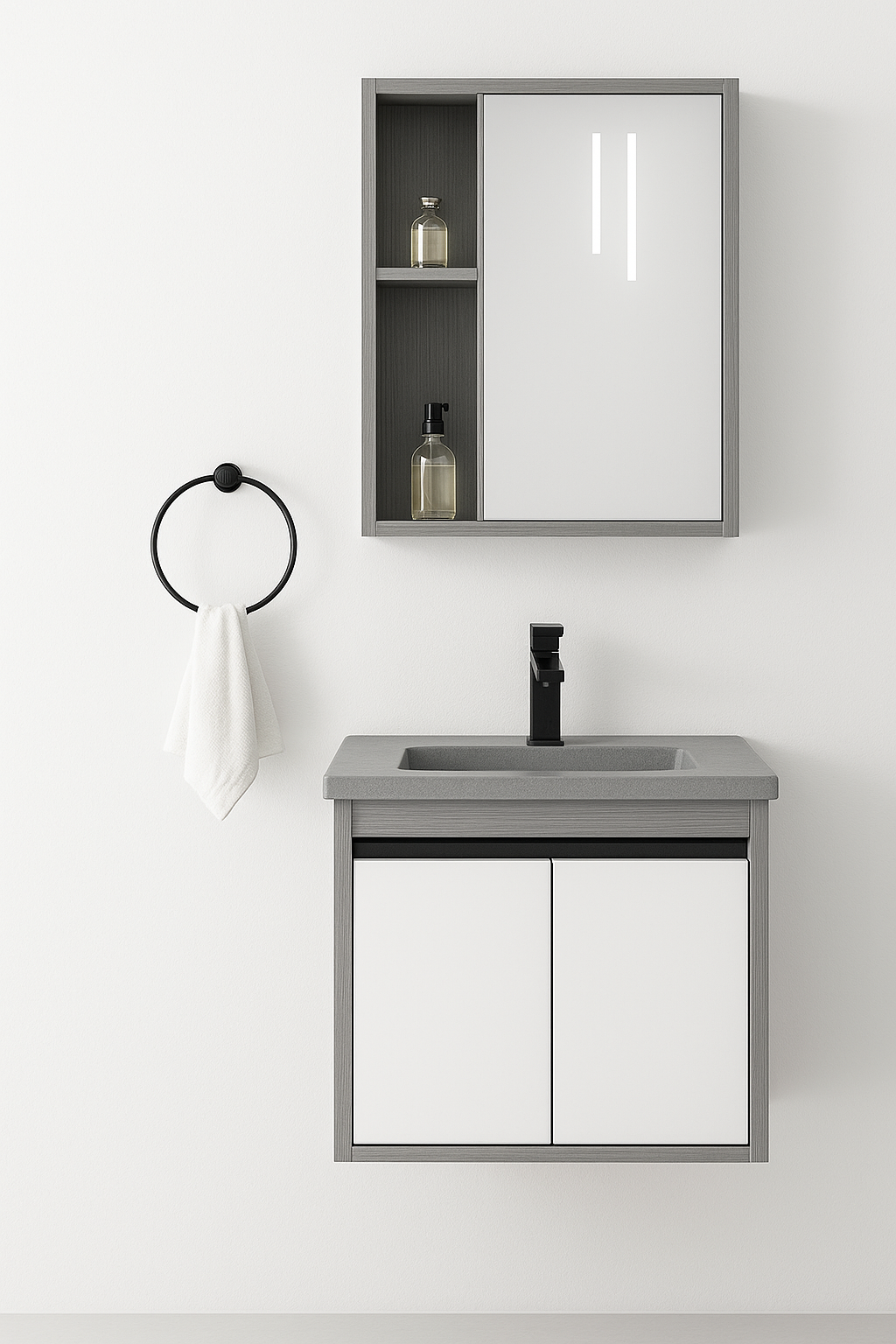 MUEBLE BAÑO C/ESPEJO AQUABELLA PG0022