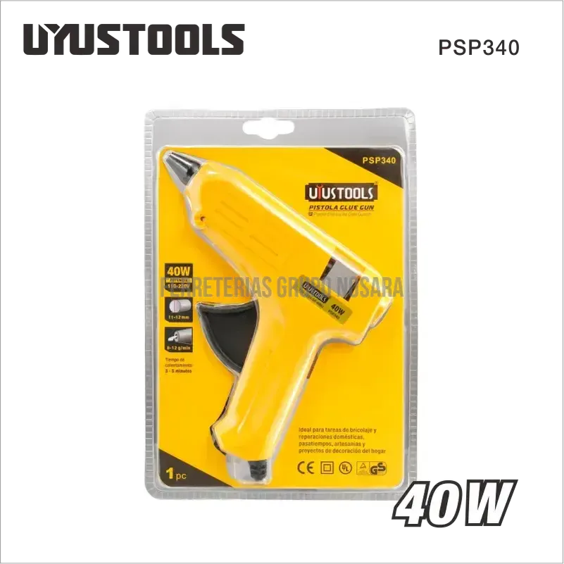 UYUSTOOLS PISTOLA P/SILICON 40W PSP340-