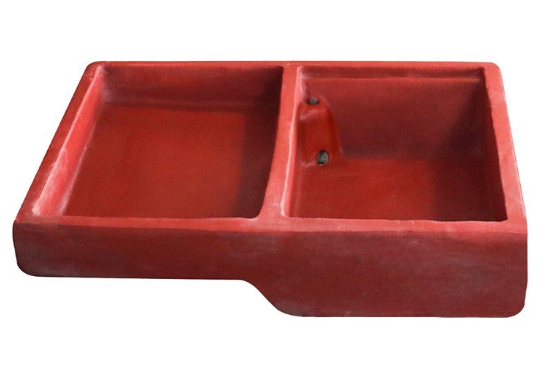 PILA LAVADO CONCRETO ROJA TANQUE Y BATEA