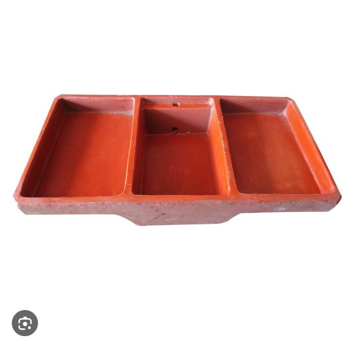 PILA LAVADO CONCRETO ROJA DE 2 BATEAS 1.40CM/130CM