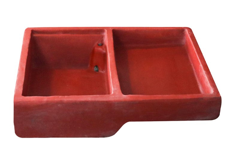 PILA LAVADO CONCRETO ROJA TANQUE Y BATEA