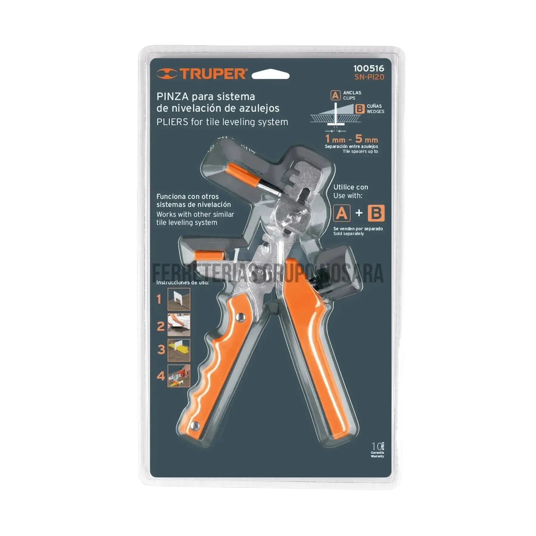 TRUPER TENAZA AZULEJ P/NIVELACION 100516-