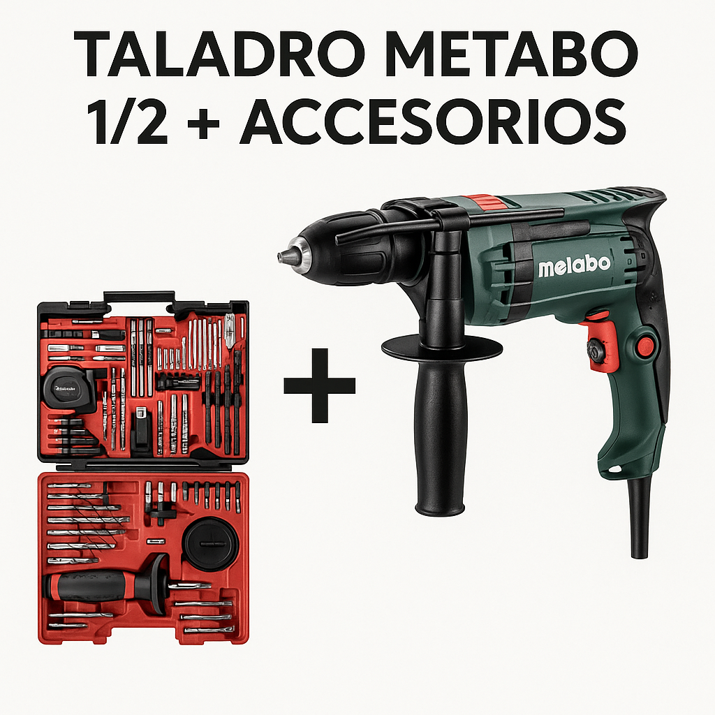 METABO DRILL 1/2 SBE650 + ACCESSORIES