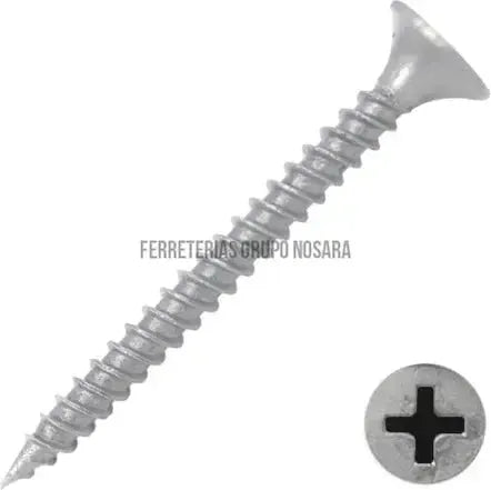 TORNILLO GYPSUM GALVA 6 X 1 P/FINA-