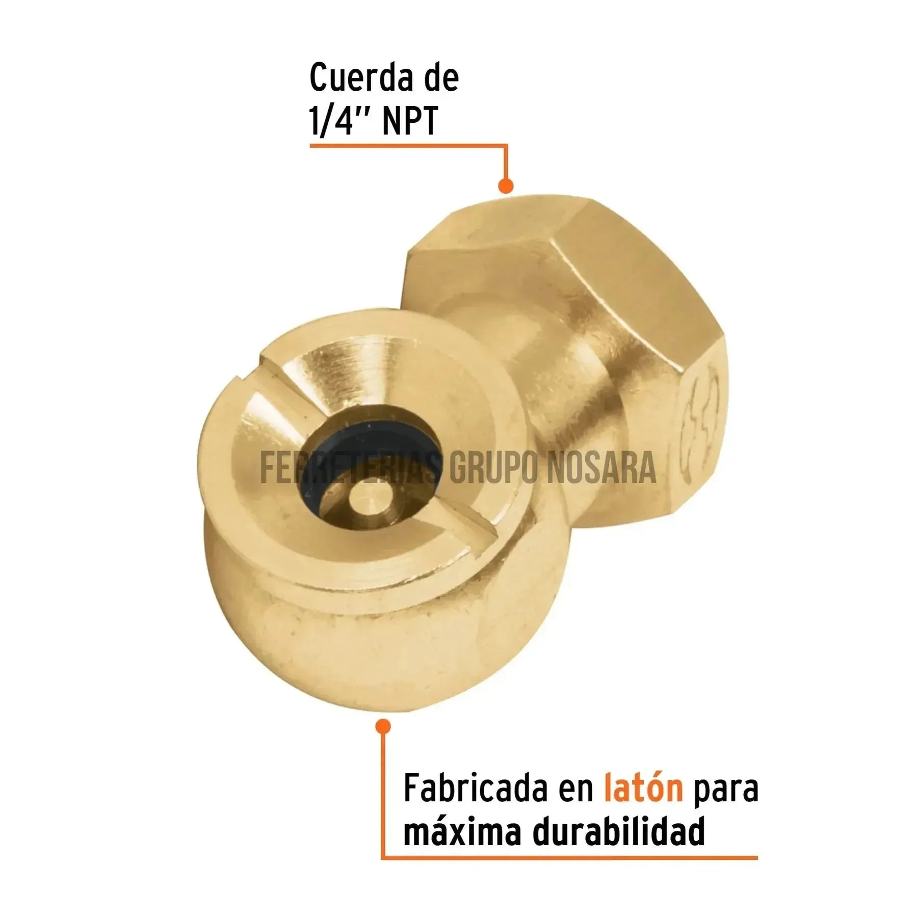 Cabeza infladora de llantas, conexión hembra 1/4" NPT,Truper / 19088-