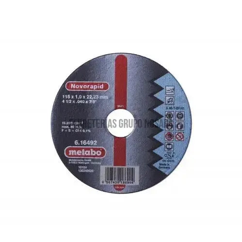 METABO DISCO CORTE INOX 4-1/2" #16492-