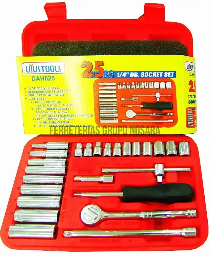 DADO CON CHICHARRA 25PCS 1/4″ TAIWAN (4MM-13MM)-