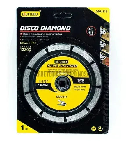 Disco Diamantado Segmentado Uyustools 115 Mm - 4 1/2-