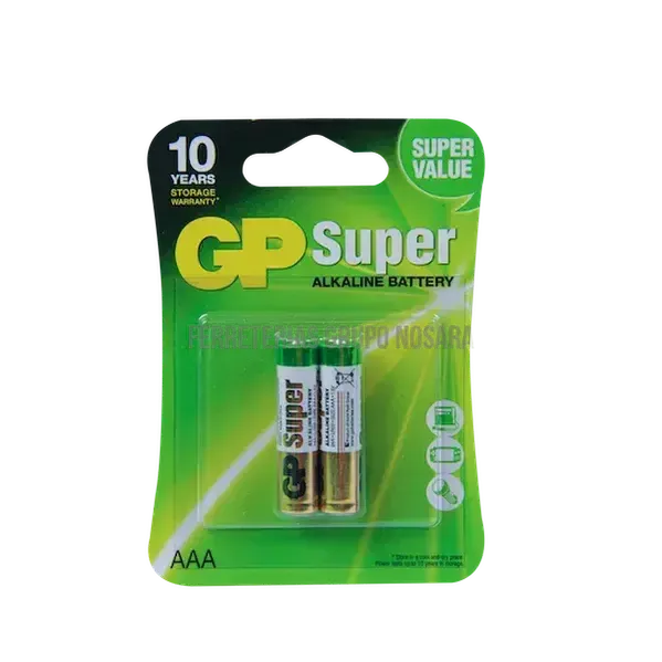 GP BATERIA ALKALINE 2UND AAA GP24A-2U2-