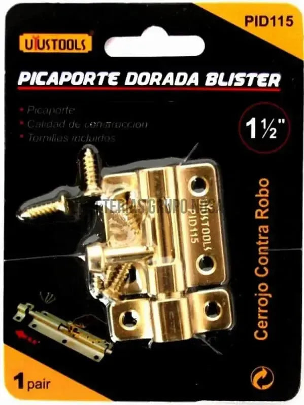 PICAPORTE DORADA 1.5 BLISTER PID115-