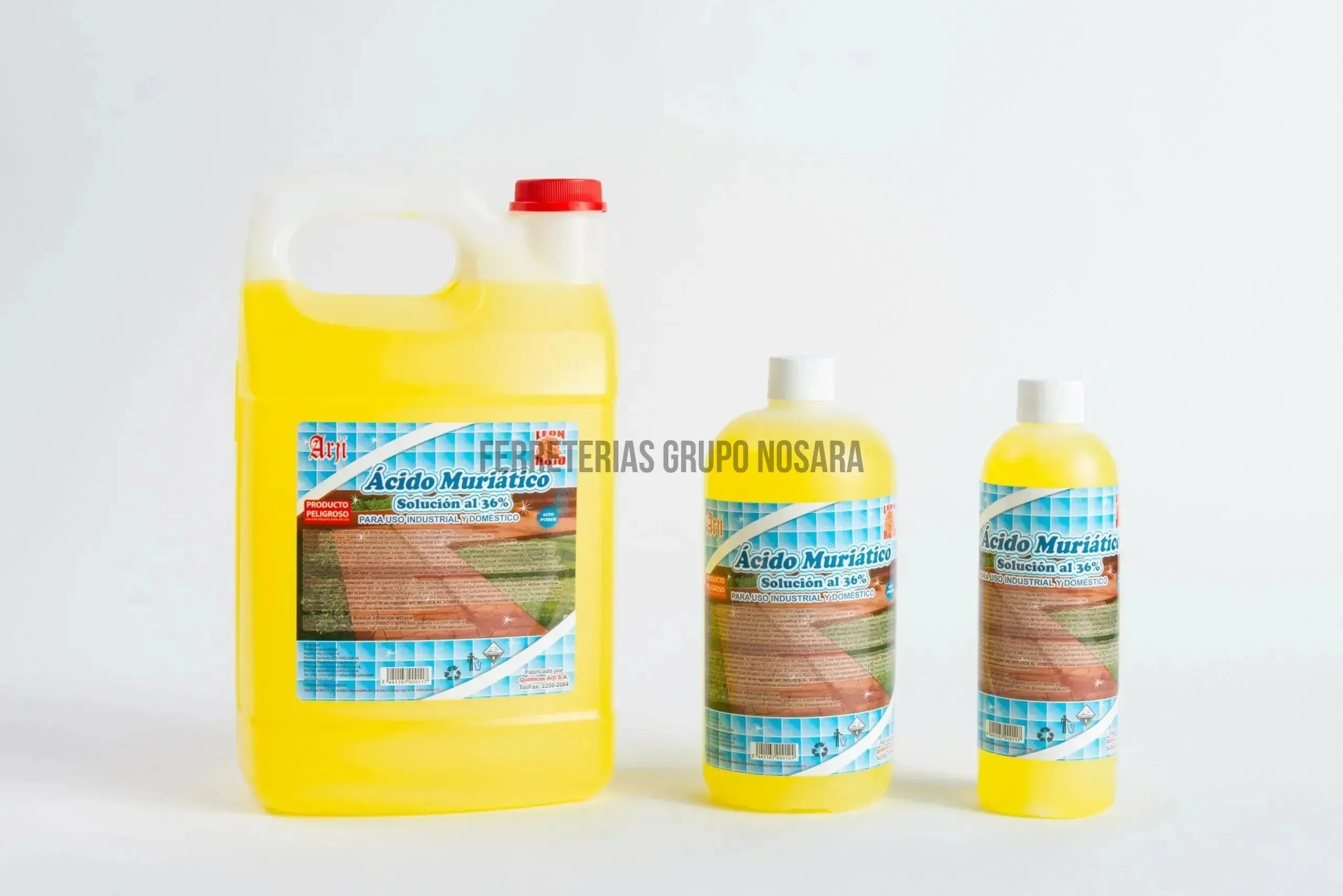 ACIDO MURIATICO LEON ROJO 1/2 LITRO-