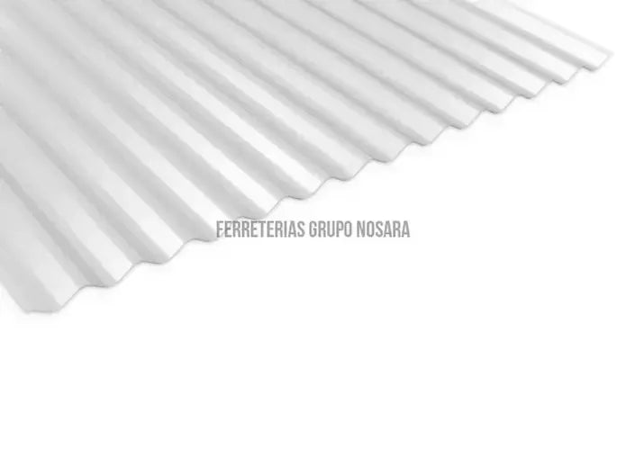 Lamina de policarbonato ondulada transparente 0.8 mm x 0.81 x 1.83 metros-