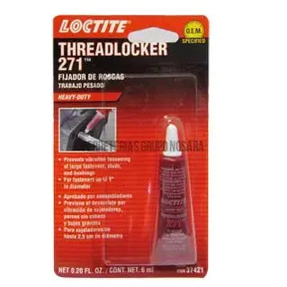 Trabador de roscas rojo 271 6 mL Loctite 37421-000583-079340374218