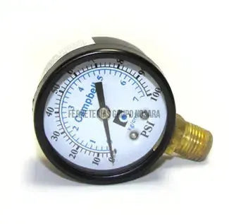 MANOMETRO 0-100 PSI SECO 1/4-000729-088409031573