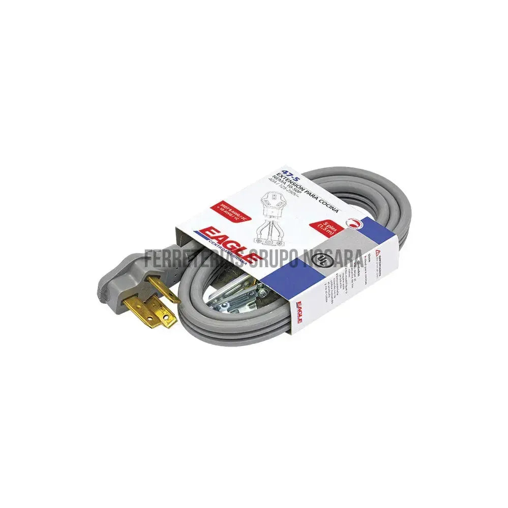 Extension electrica para cocina 3 pies 40A 125-250V gris Eagle / 47-3-002259-7441109002145