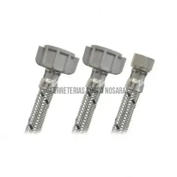 Tubo de abasto T de acero para lavatorio 1/2 x 1/2 AM x 3/8 COMP 55 cm / EAL-V55 Coflex-003318-710631911155