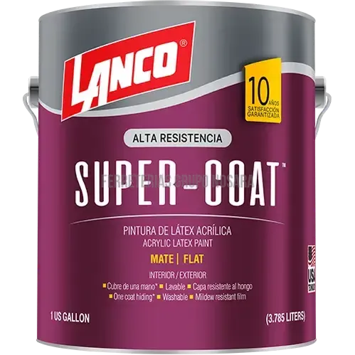 Pintura mate Super Coat galón Lanco BLANCO / SC687-4-007141-718594068749