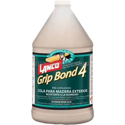 Cola para madera Grip Bond 4 pre-catalizada marron GLN LANCO / WA844-4-008059-718594084442