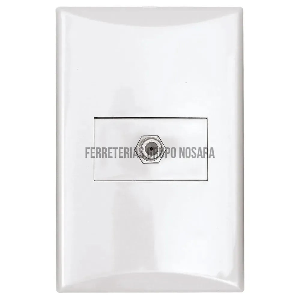 Conector para TV coaxial blanco Plata Eagle / 1007-W-008574-7441109000516