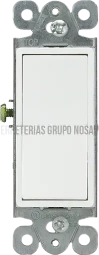 Interruptor sencillo 15A 220V blanco Decor Eagle UL / 6501-W-