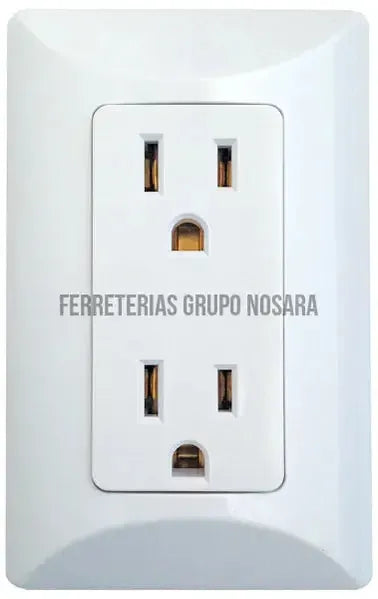 o＿mtk＿9.14 Tomacorriente doble superficial 15A 110V blanco 77W Eagle