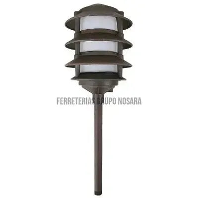 Lampara para exterior mini poste tipo farol con estaca E27 13W 100-240V cafe Antequera H-820/CF Tecnolite-015466-7501668500541