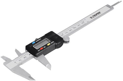 Calibrador vernier digital 6" acero inox, std y mm TRUPER / 14388
