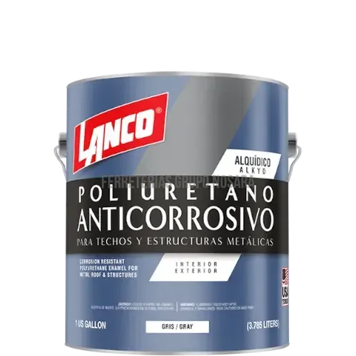 Pint. anticorrosiva poliuretano p/techos y estructuras metálicas gris cuarto / MM86-5-018929-718594008653