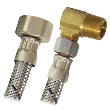Tubo de abasto para lavaplatos 1/2" x 3/8" con codo Coflex / AV-A150