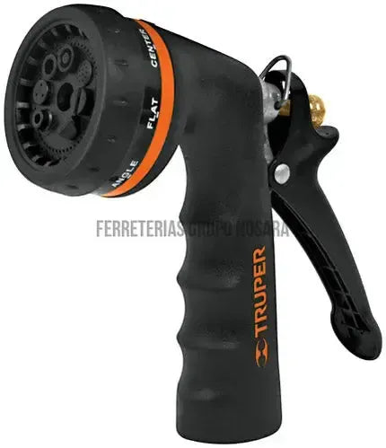 Pistola para riego de 8 funciones metálica con recubrimiento / 18477-020480-7501206674765