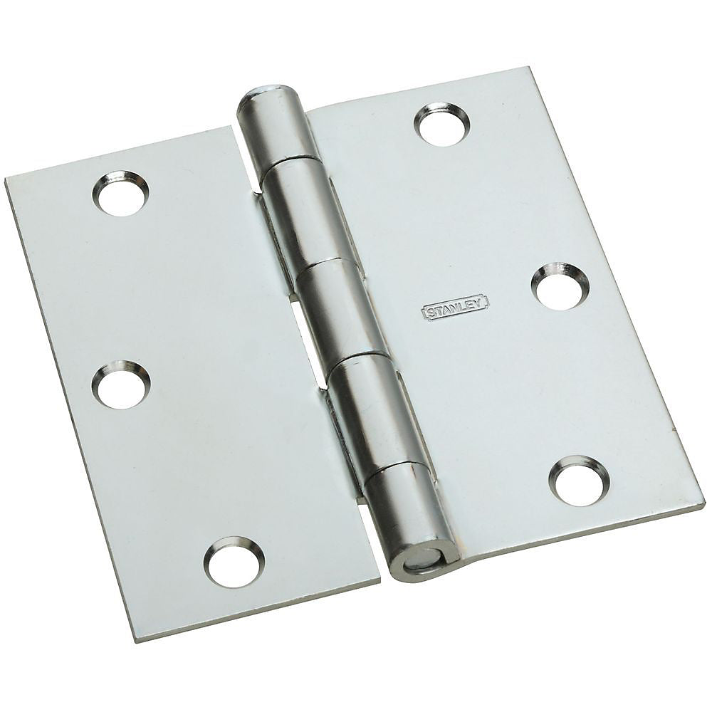 Bisagra de puerta 4" x 4" cromo (zinc) National Hardware N400-013 (2 por paquete)