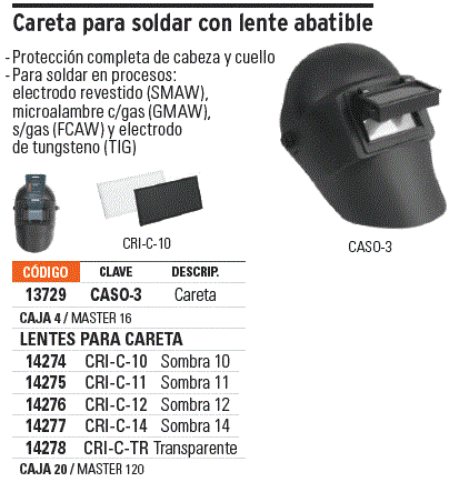 Lente sombra 11 para caretas abatibles Truper y Pretul / 14275-