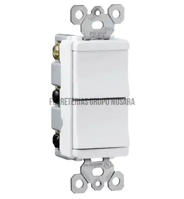 Interruptor doble 15A 120V blanco Radiant Legrand / RCD11W-027393-785007054880