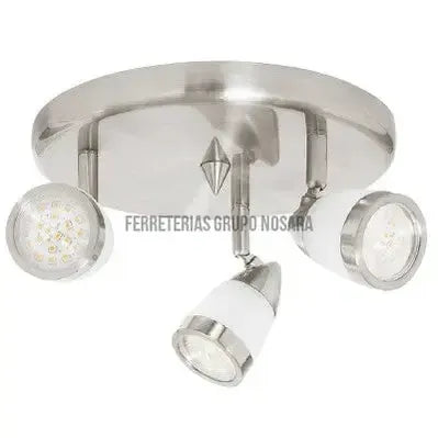 Lampara spot dirigible 3 luces GU10 150W 100-240V satinado Bejar I Tecnolite 180LVC203MVS-