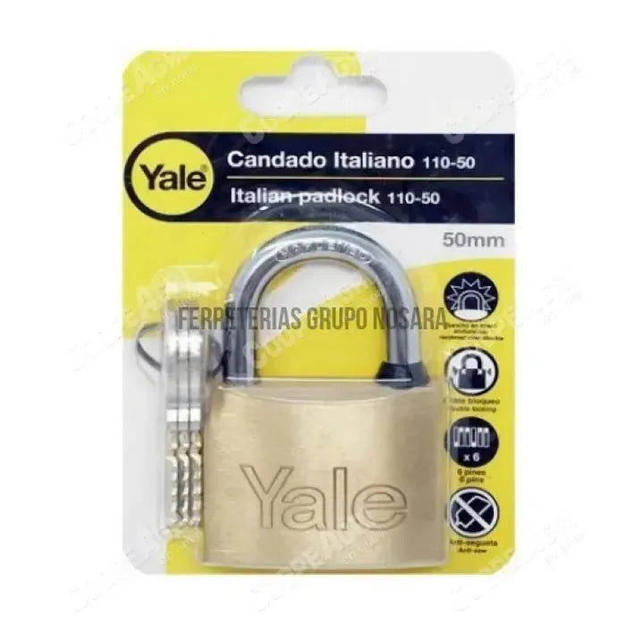Candado Yale 50mm 110-50 KA3-