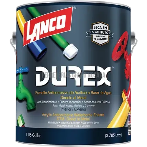 Pintura anticorrosiva Durex mate 15 minutos galon Lanco (moka) / DE974-4-