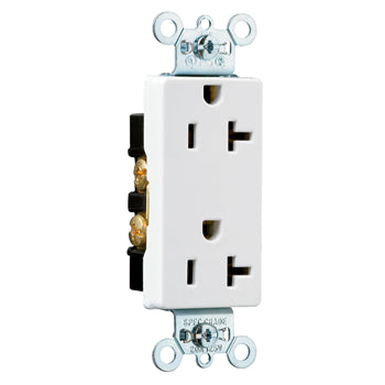 Tomacorriente doble 20A 125V blanco Pass&Seymour Legrand / 26342W