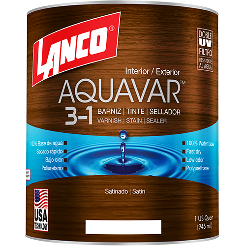 Barniz tinte sellador 3 en 1 cuarto Aquavar Lanco ALCALA / AQ1359-5 QT