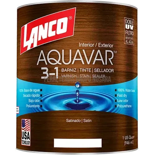 Barniz tinte sellador 3 en 1 cuarto Aquavar Lanco ALCALA / AQ1359-5 QT-