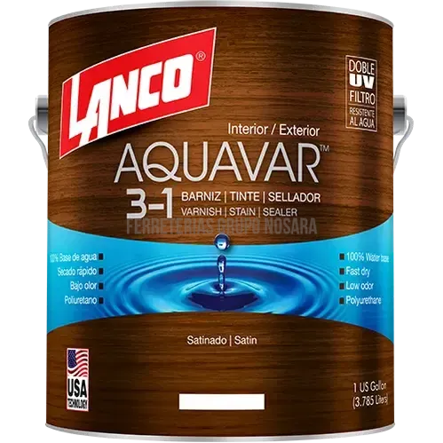 Barniz tinte sellador 3 en 1 galón Aquavar Lanco / AQ1359-4 GLN-