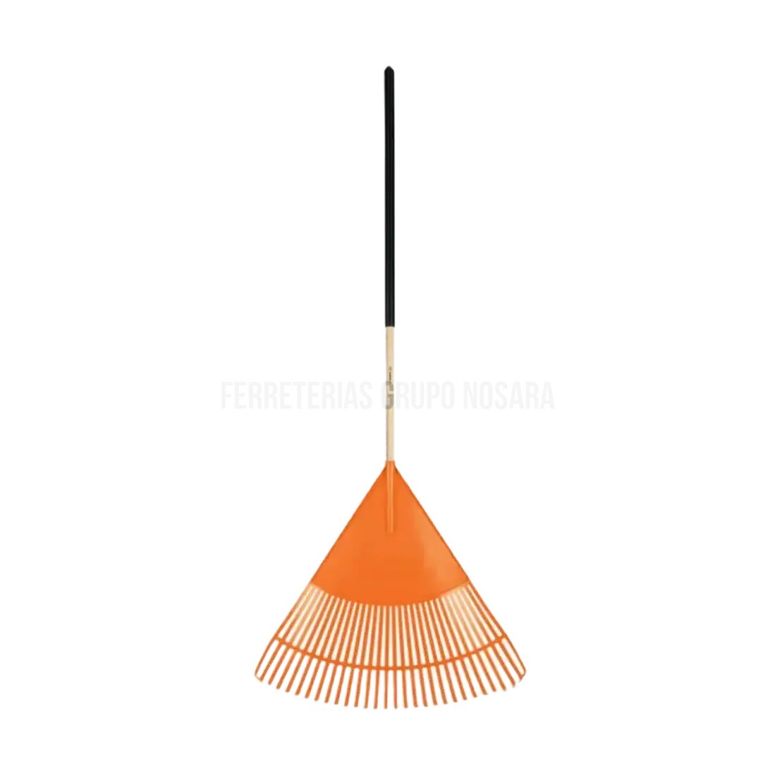 Escoba Rastrillo plástica flexible para jardín, 30 dientes, mango 48" / 19065-