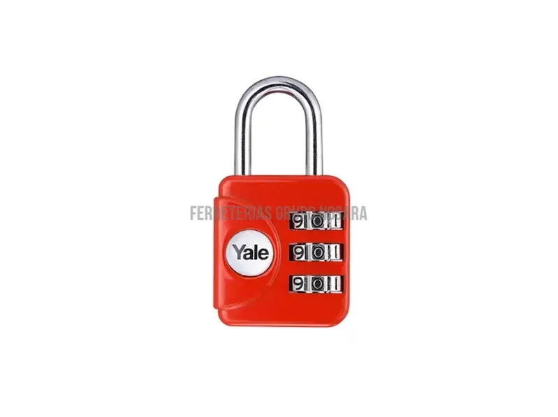 YALE CANDADO YP1 PARA MALETA ROJO 8824-