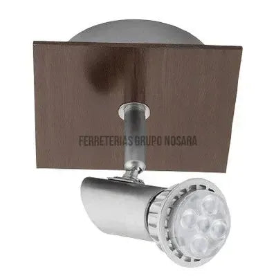 Lampara spot dirigible GU10 50W 110V madera satinado Campi Tecnolite 60LVC2401MVS-033642-7501668564239