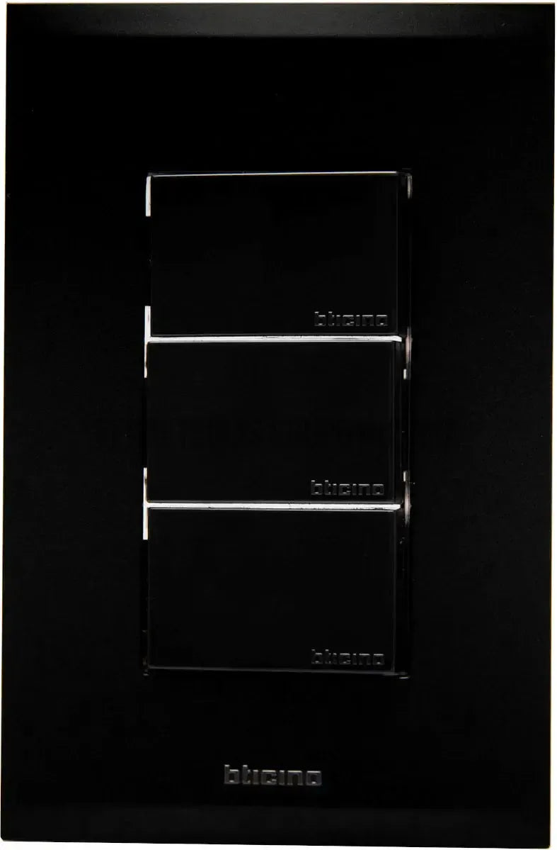 Interruptor triple 15A negro Nobile Bticino / AF2300EANG-