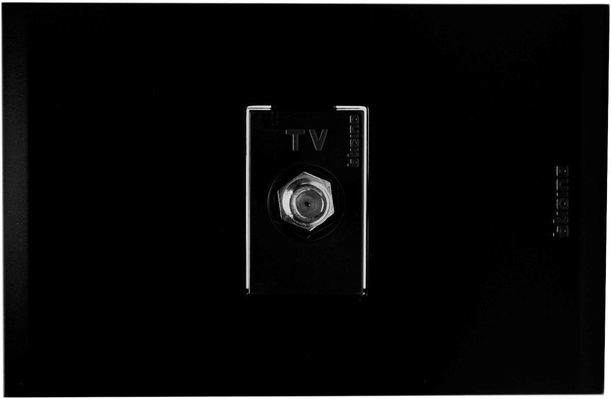 Conector para TV coaxial tipo F negro Nobile Bticino / AF2152E1ANG