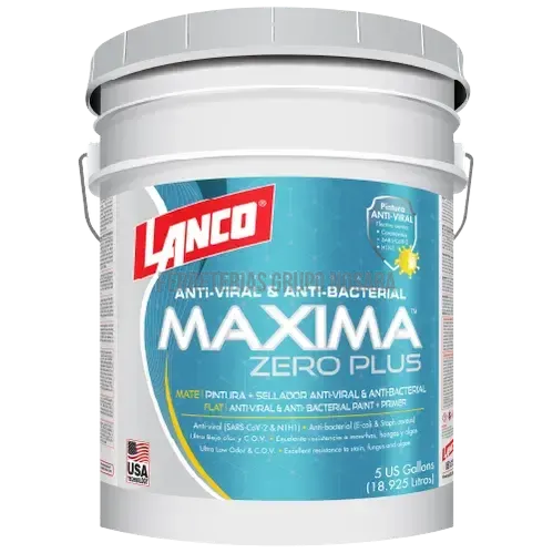 Pintura sellador antibacterial mate Maxima Zero Plus cubeta Lanco MA4410-2 (blanco)-034436-718594441023
