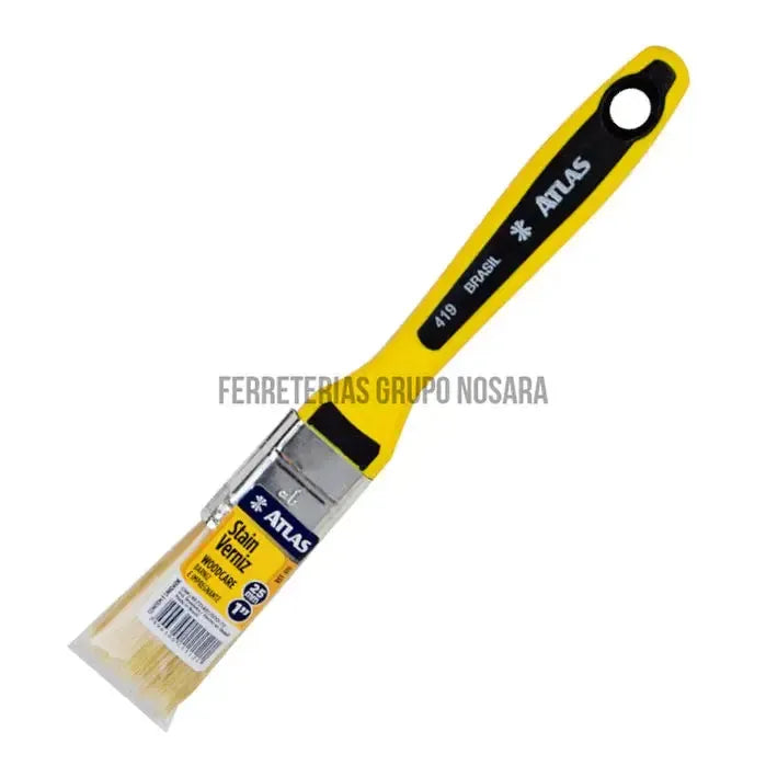 Brocha amarilla 419 cerda blanca 1" Atlas-100255-7896380111121