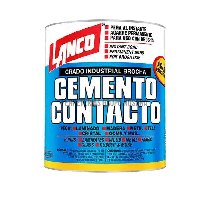 Cemento de contacto grado industrial 1/4 galon Lanco CA302-5-100803-718594014852
